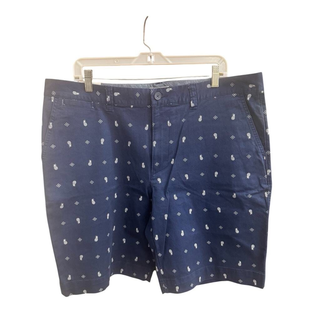 NWT Le Tigre Navy Blue Pineapple Print Tri-Flex Shorts Men's Size 38